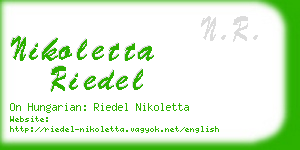 nikoletta riedel business card